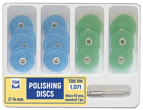 Polishing Discs № 1.071 40 pcs- "Blue-Green" TOR V M-Russia