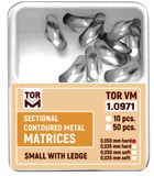 Small Sectional Contoured Matrices with Ledge № 1.0971 (0.050mm) -TOR V M -Russia