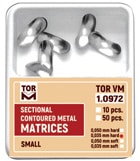 Small Sectional Contoured Matrices № 1.0972 (0.050mm) -TOR V M -Russia