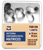 Large Sectional Contoured Matrices  № 1.0973 50Pcs (0.050mm) -TOR V M -Russia