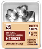 Large Sectional Contoured Matrices with Ledge № 1.0974 50 Pcs (0.050mm) -TOR V M -Russia