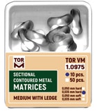 Medium Sectional Contoured Matrices with Ledge № 1.0975 50 Pcs (0.050mm) -TOR V M-Russia