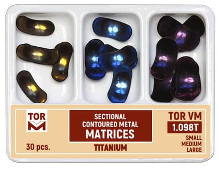 Sectional Contoured Metal Matrices Titanium 30 pcs № 1.098T TORVM