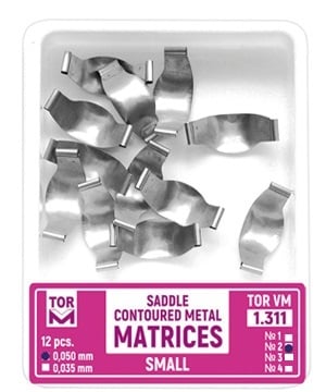 Saddle Contoured Metal Matrices small 1.311 12 pcs №2 (0.050mm) -TOR V M-Russia