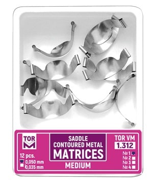 Saddle Contoured Metal Matrices medium1.312 12 pcs  №1 (0.050mm) -TOR V M -Russia I