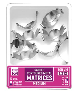 Saddle Contoured Metal Matrices medium1.312 12 pcs №2 (0.050mm) -TOR V M -Russia