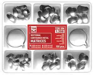Set of Sectional Contoured Matrices № 1.398 100 pcs (0.050mm) -TOR V M -Russia