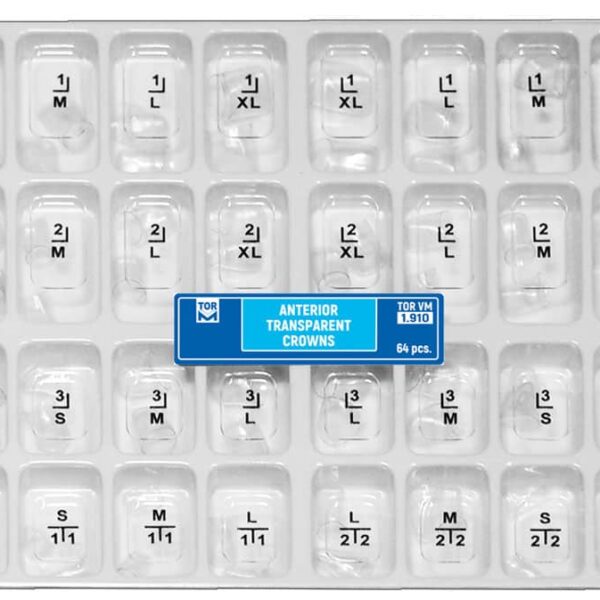 Anterior Transparent Crowns № 1.910 64 pcs-TOR V M-Russia