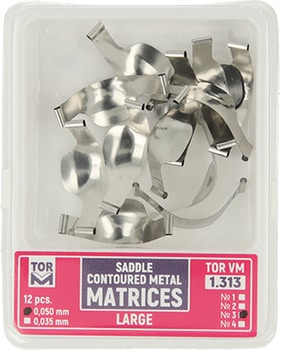 Saddle Contoured Metal Matrices large 1.313 12 pcs- №3 (0.050mm) -TOR V M-Russia